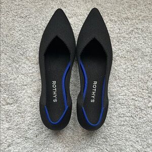 Rothy's Black Flats Sleek Minimalist Design